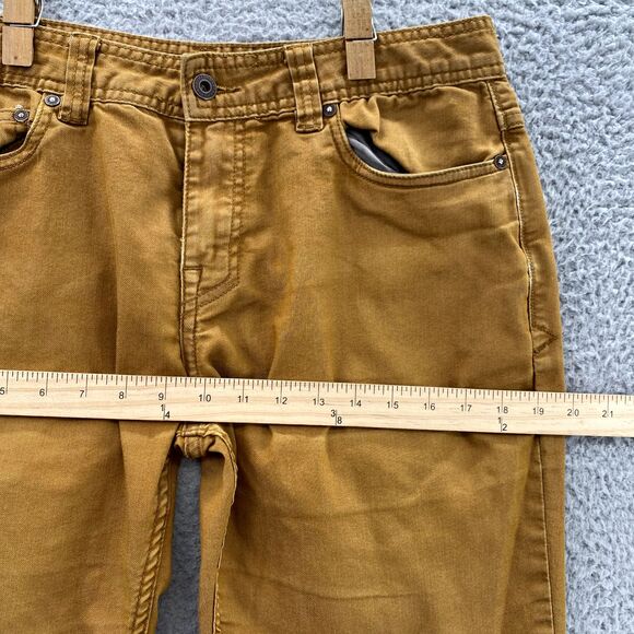 Prana Bridger Jeans Men 30x29* Orange Slim Fit Organic Cotton Performance Hiking - Picture 9 of 16